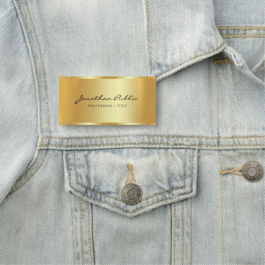 Benutzerdefiniertes Berufliches Elegantisches Hand Namensschild (Beispiel)