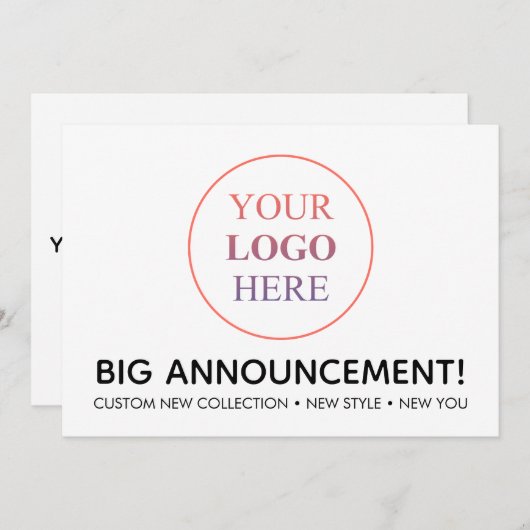 Benutzerdefiniertes Berufliches Logo - Keine Minde Ankündigung (Vorne/Hinten)