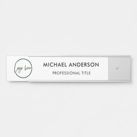 Benutzerdefiniertes Berufliches, modernes Schwarz- Türschild (Vorderseite )