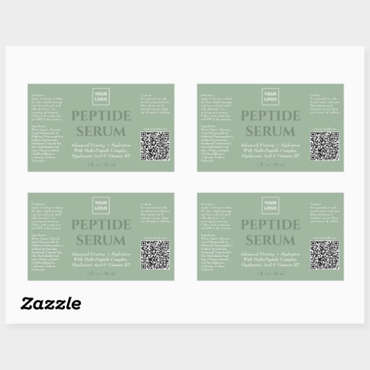 Benutzerdefiniertes Berufliches Peptid-Serum-Skinc Rechteckiger Aufkleber (Blatt)