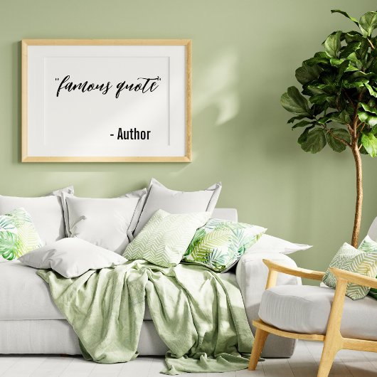 Benutzerdefiniertes, berühmtes Zitat-Einfaches Pos Poster