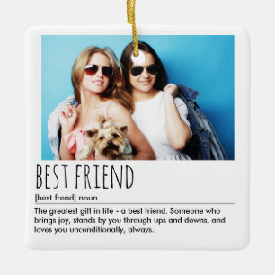 Benutzerdefiniertes Best Friend Definition 2-Foto Keramikornament
