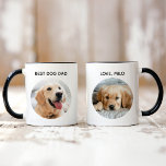 Benutzerdefiniertes Best Hund Vater Pet-Foto Tasse<br><div class="desc">Zeigen Sie Liebe für den "Best Dog Vater" mit diesem lustigen, maßgeschneiderten Kaffeegenuss für die Tasse! In unserer Tasse finden Sie 2 Lieblings-Fotos mit modernem Schwarz-Text auf der Vorder- und Rückseite, die Sie personalisieren können. Erstellen Sie Ihre eigenen Bilder, indem Sie einfach Ihre Bilder zu den zwei runden Platzhaltern hinzufügen....</div>