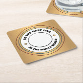 Benutzerdefiniertes Best Vater Pater Foto personal Rechteckiger Pappuntersetzer (angewinkelt)