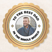 Benutzerdefiniertes Best Vater Pater Foto personal Untersetzer (Vorderseite)