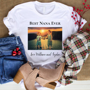 Benutzerdefiniertes Beste Oma überhaupt Foto  T-Shirt