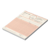 Benutzerdefiniertes Bestellformular Notizblock (Rotiert)