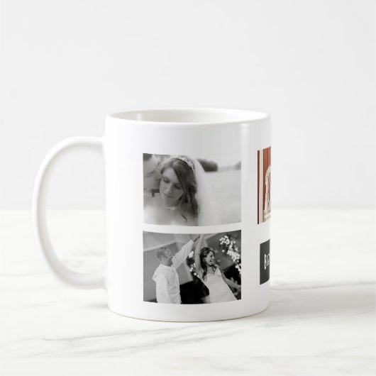 Benutzerdefiniertes Bestes (IHRER TEXT) je Collage Kaffeetasse (Links)