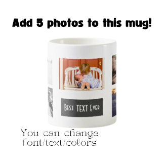 Benutzerdefiniertes Bestes (IHRER TEXT) je Collage Kaffeetasse