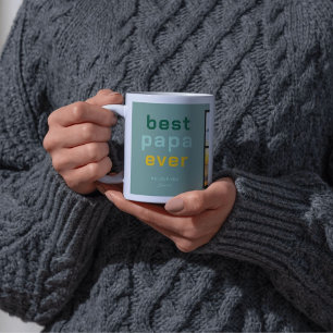 Benutzerdefiniertes Bestes Papa-Framework mit herz Kaffeetasse