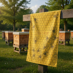 Benutzerdefiniertes Bienenimkerei-Küchentuch Geschirrtuch