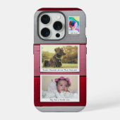Benutzerdefiniertes Bild Collage Red Pink iPhone Hülle (Rückseite)