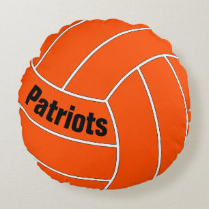 Benutzerdefiniertes Bild für Farbe und Text-Volley Rundes Kissen