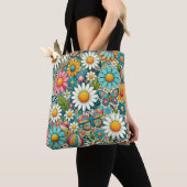 Benutzerdefiniertes Bild Hippie Blumen Tasche (Von Nahem)
