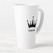 Benutzerdefiniertes Bild mit schwarzem Queen-Text Milchtasse (Rechte Ecke)