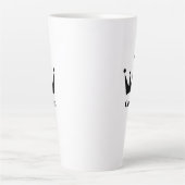 Benutzerdefiniertes Bild mit schwarzem Queen-Text Milchtasse (Vorderseite)