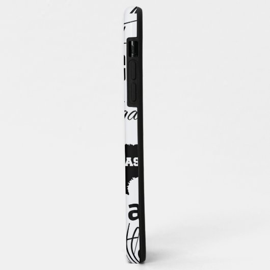 Benutzerdefiniertes Bild Modernes Muster pari schw Case-Mate iPhone Hülle (Hinten/Links)