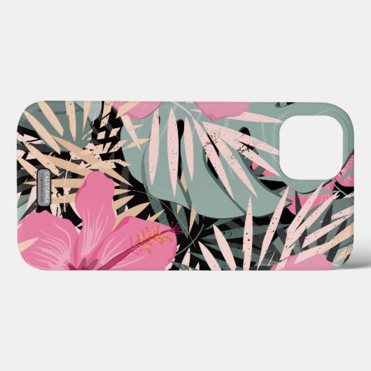 Benutzerdefiniertes Bild Modernes Retro l Tropenbl Case-Mate iPhone Hülle (Rückseite (Horizontal))