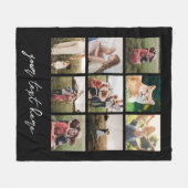 Benutzerdefiniertes Bild Personalisiert 9 FotoColl Fleecedecke (Vorderseite (Horizontal))