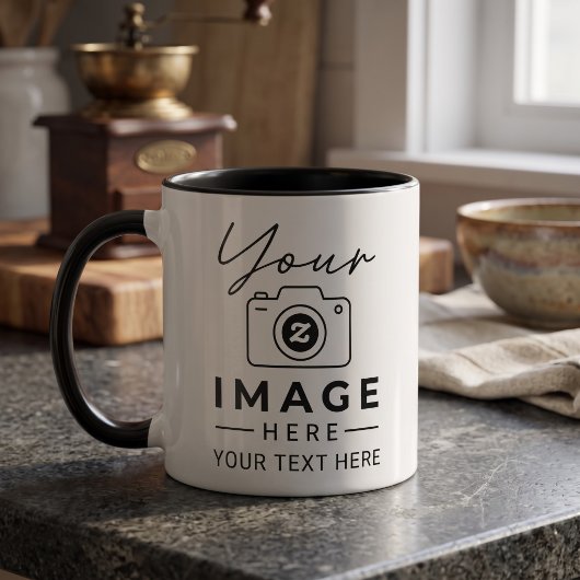 Benutzerdefiniertes Bild und Text Tasse
