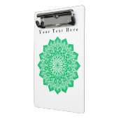 Benutzerdefiniertes Bild und Textschreiben in Grün Mini Klemmbrett (Gewinkelt2)