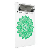 Benutzerdefiniertes Bild und Textschreiben in Grün Mini Klemmbrett (Schrägansicht)