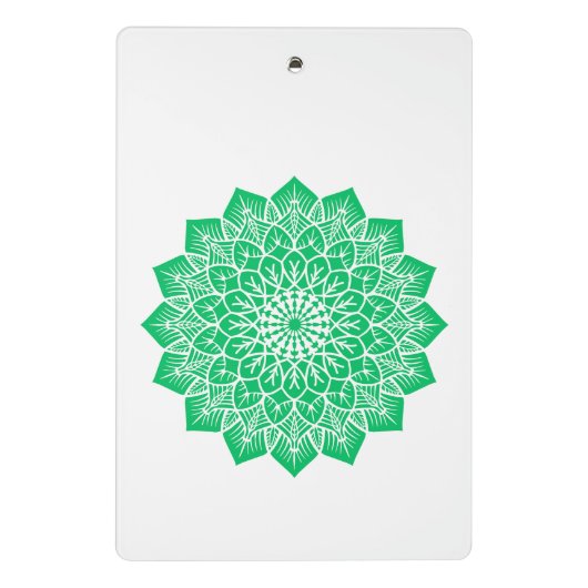 Benutzerdefiniertes Bild und Textschreiben in Grün Mini Klemmbrett (Rückseite)