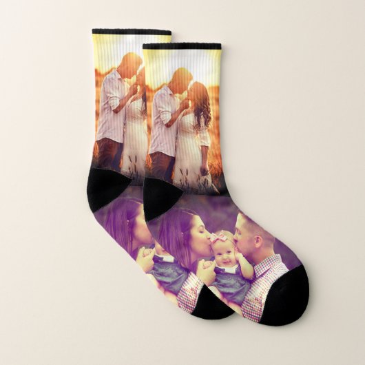 Benutzerdefiniertes Bild x2 Socken (Paar)