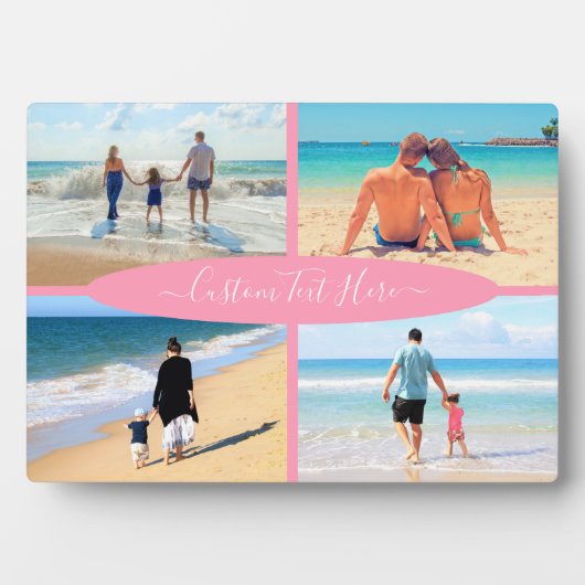 Benutzerdefiniertes BildCollage Text Plaque - Lieb Fotoplatte (Vorderseite)