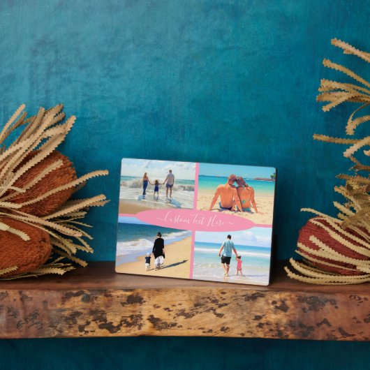 Benutzerdefiniertes BildCollage Text Plaque - Lieb Fotoplatte (Seite)