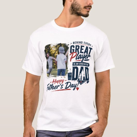 Benutzerdefiniertes Bilddesign, Great Player Dad t T-Shirt (Vorderseite)