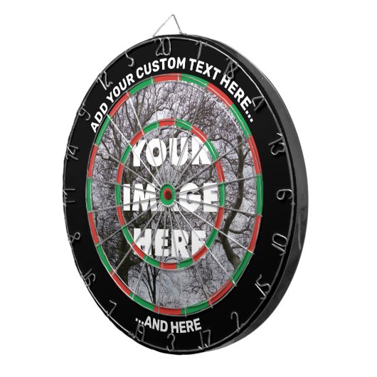 Benutzerdefiniertes Bildfeld mit Text Dartscheibe (Vorderseite rechts)