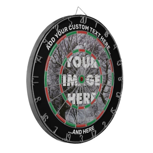 Benutzerdefiniertes Bildfeld mit Text Dartscheibe (Vorderseite Links)