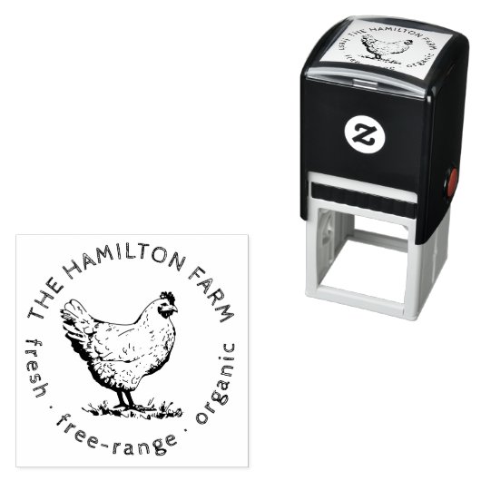 Benutzerdefiniertes, Bio Freie-Range-Ei-Logo Permastempel (Beispiel)