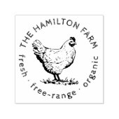 Benutzerdefiniertes, Bio Freie-Range-Ei-Logo Permastempel (Design)