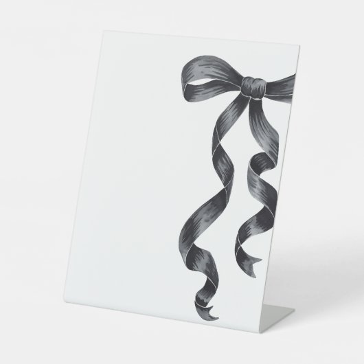 Benutzerdefiniertes Black Bow-Zeichen Sockelschild (Vorderseite)