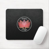 Benutzerdefiniertes Black Leather-LOGO Mousepad (Mit Mouse)