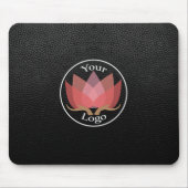 Benutzerdefiniertes Black Leather-LOGO Mousepad (Vorne)