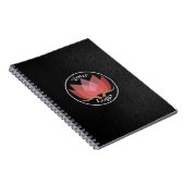 Benutzerdefiniertes Black Leather-LOGO Notizblock (Rechte Seite)