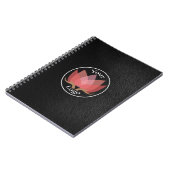 Benutzerdefiniertes Black Leather-LOGO Notizblock (Linke Seite)