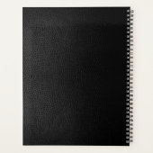 Benutzerdefiniertes Black Leather-LOGO Planer (Rückseite)