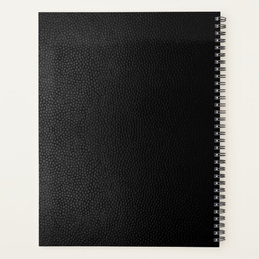 Benutzerdefiniertes Black Leather-LOGO Planer (Rückseite)