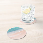 Benutzerdefiniertes Blanko-Muster für Strand Sand Runder Pappuntersetzer (Vor Ort)