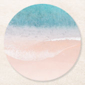 Benutzerdefiniertes Blanko-Muster für Strand Sand Runder Pappuntersetzer (Vorderseite)