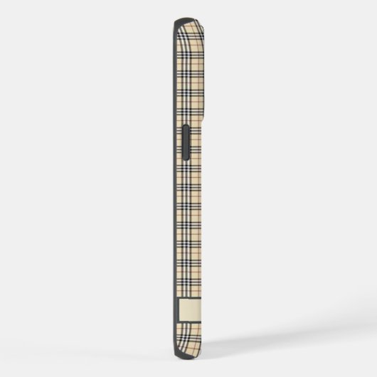 Benutzerdefiniertes, blassgelbes Beige-Schwarzes G iPhone Hülle (Rechte Seite)