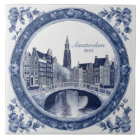 Benutzerdefiniertes Blau Delft Amsterdam Souvenir