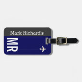 Benutzerdefiniertes Blau Gepäckanhänger (Vorderseite horizontal)