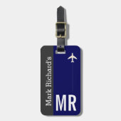 Benutzerdefiniertes Blau Gepäckanhänger (Vorderseite vertikal)