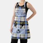 Benutzerdefiniertes Blau Kariert mit Kochgeschirr Schürze (InSitu)