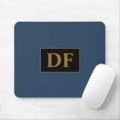 Benutzerdefiniertes Blau mit Gold-Initial-Maus-Pad Mousepad (Mit Mouse)